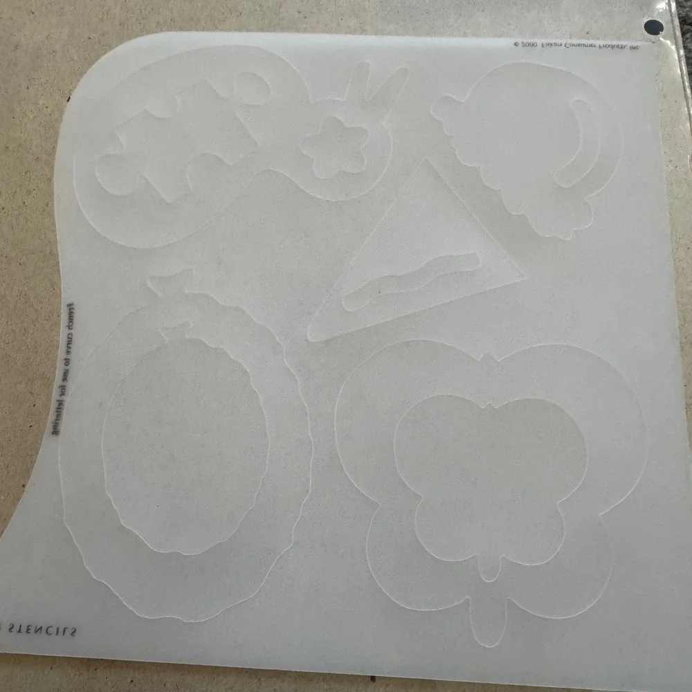 Fiskars Vintage Y2K Stencil Sheet Puzzle Balloon French Curve Scrapbooking Craft